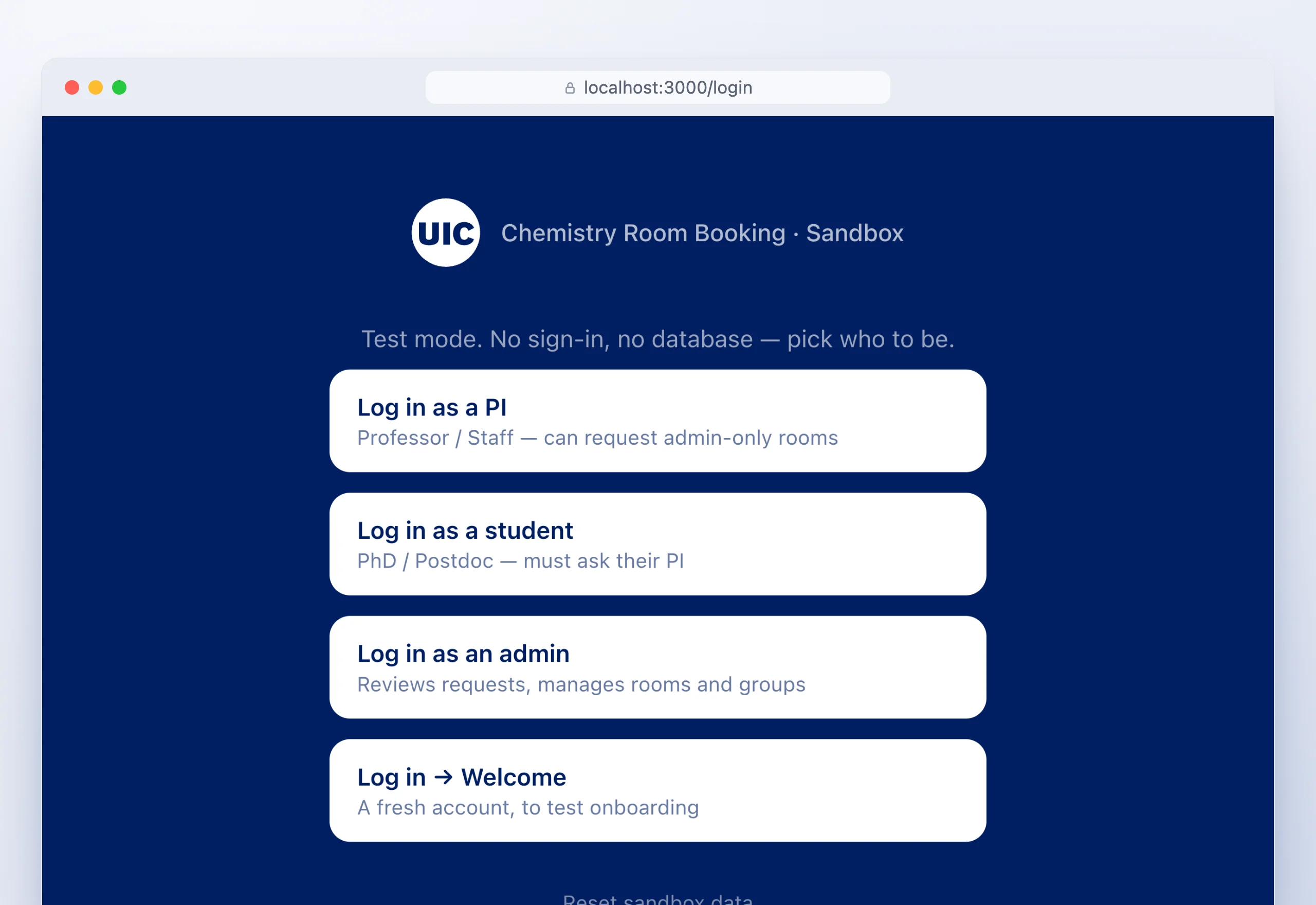 Chemistry Room Booking extra 1